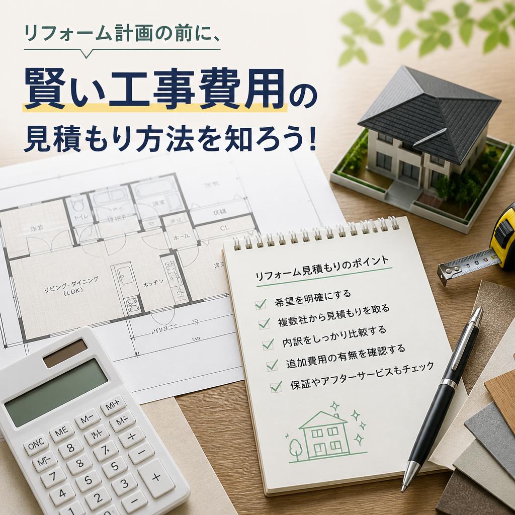 リフォーム計画の前に、賢い工事費用の見積もり方法を知ろう！